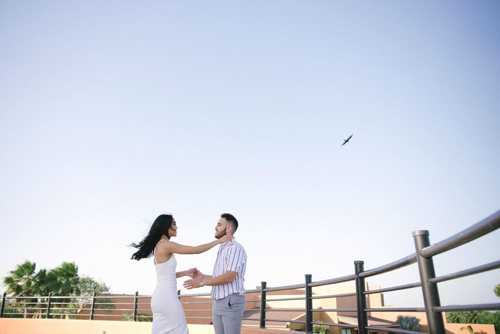 Beautiful picture of a couple having a good time at the rancho mcallen photographer