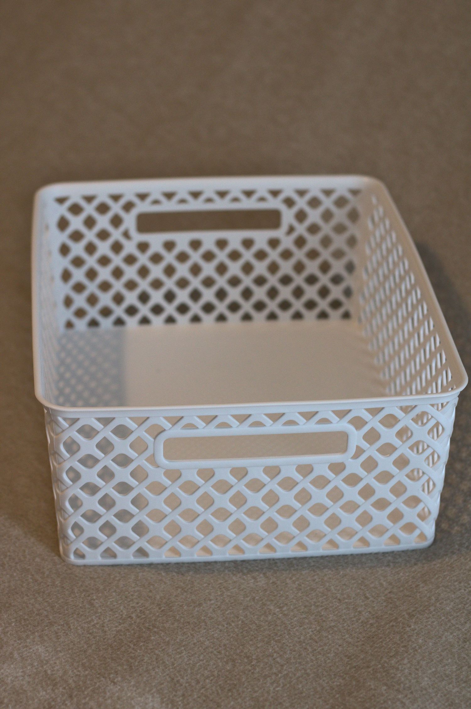 Large White Plastic Basket