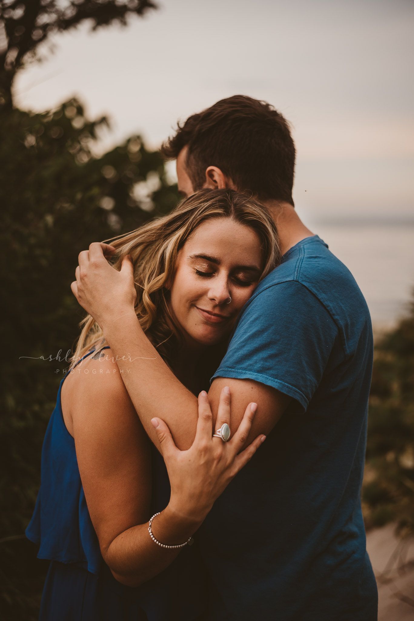 Couple being photographed at local beach in South Eastern Connecticut