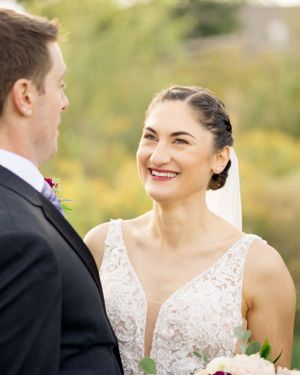 Bellmere winery in London Ontario bride looking at groom