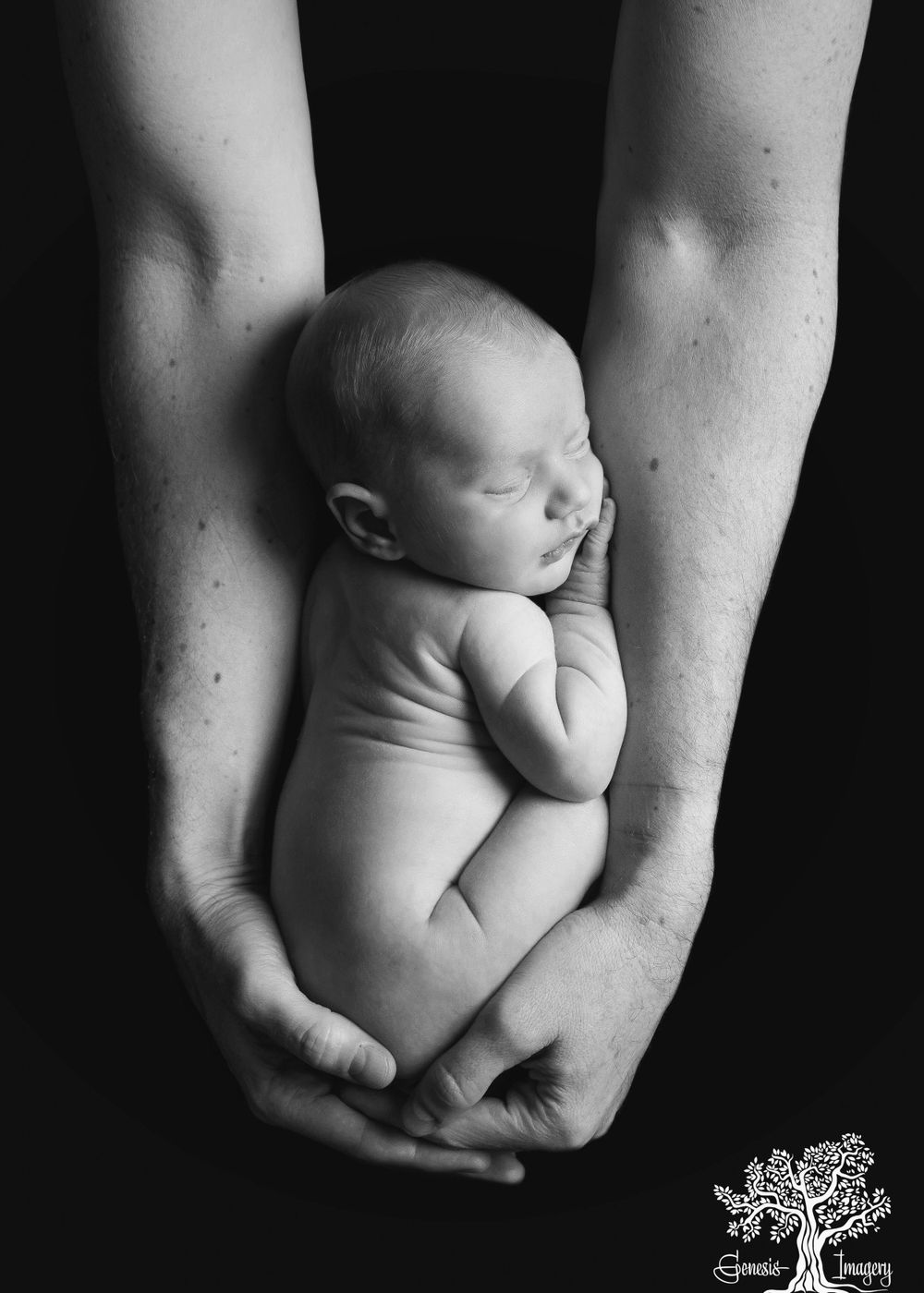 Safety-certified newborn photographer Gold Coast capturing detailed baby features.