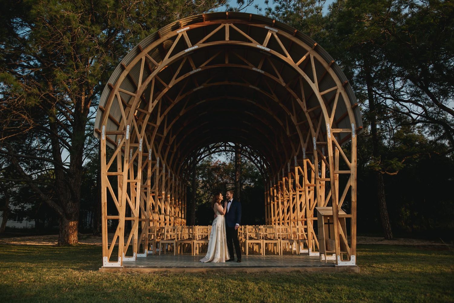 A couple on their wedding day at Kleine Rijke in South Africa