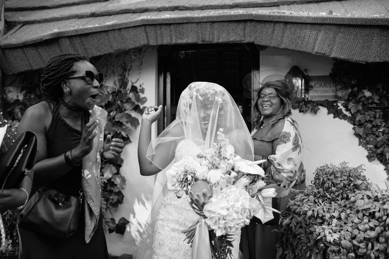A bride heading to the altar with her friends in Johannesburg South Africa