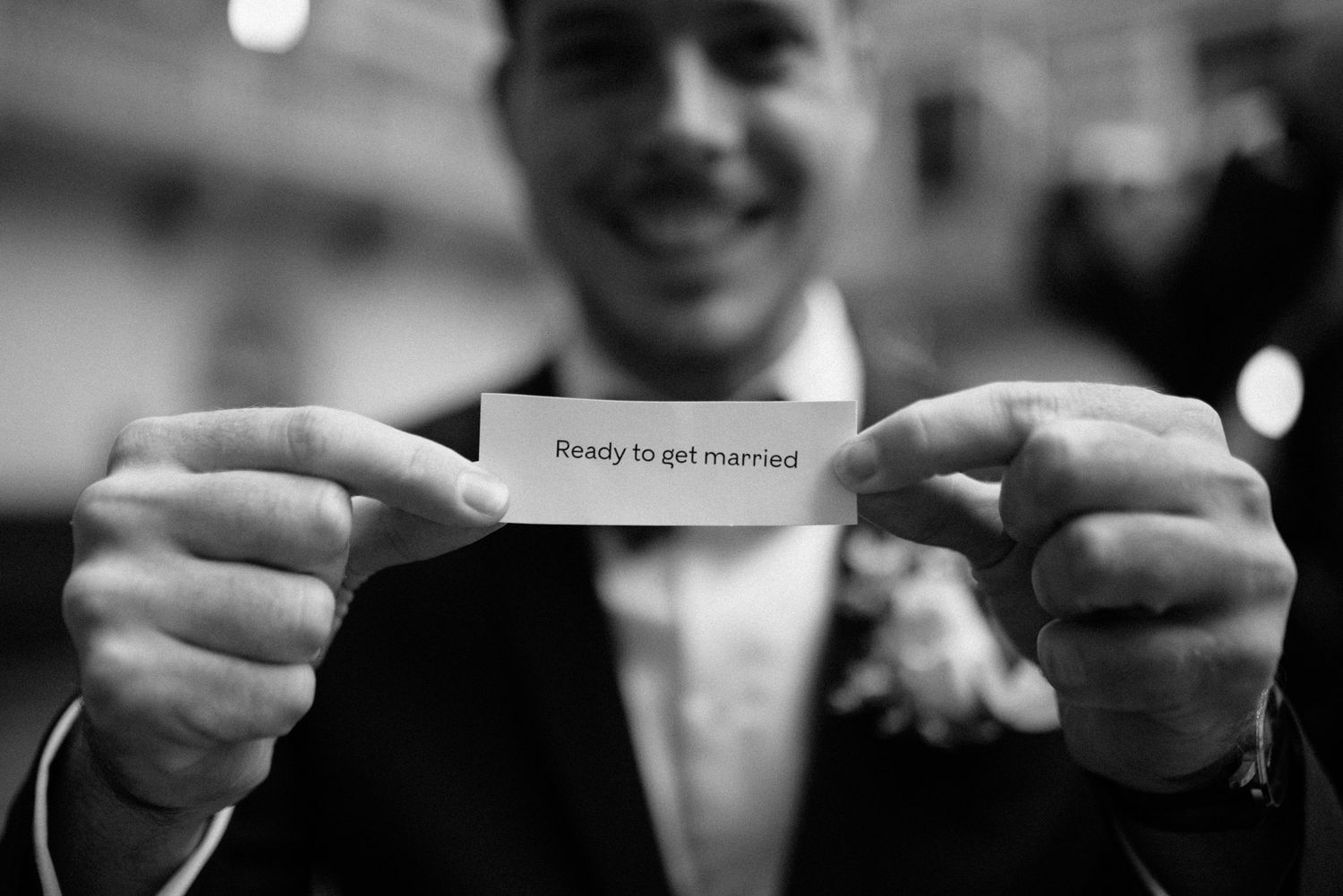 A Groom on his wedding day ready to get married at Copenhagen City Hall