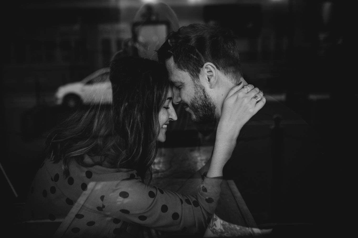 An engaged couple at Mielcke & Hurtigkarl in Copenhagen