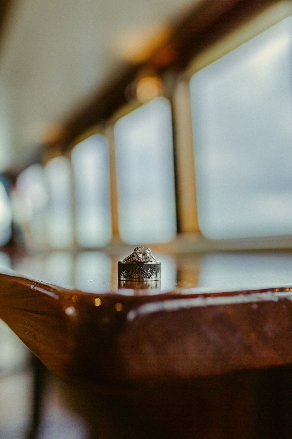 The wedding ring sitting on the cruise of tampa bay