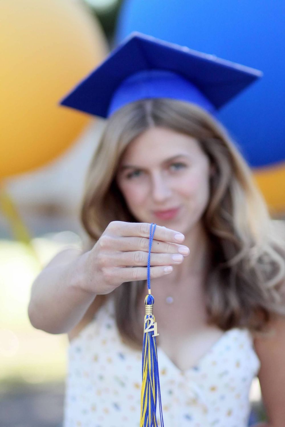 Senior portrait with grad cap and tassle in Redwood City, California