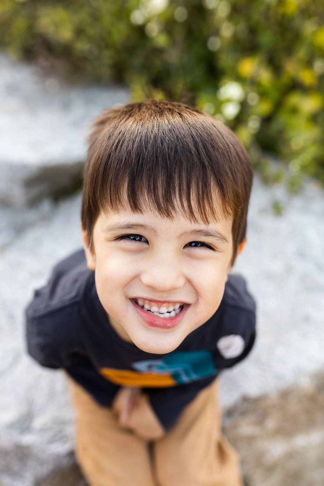 Smiling boy at Bellevue Botanical Garden