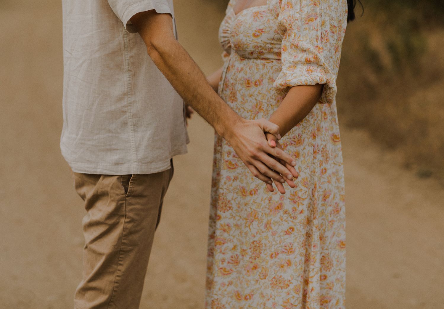 E. Noelle Photography couple engagement in the Los Angeles Malibu hills dancing detail hands