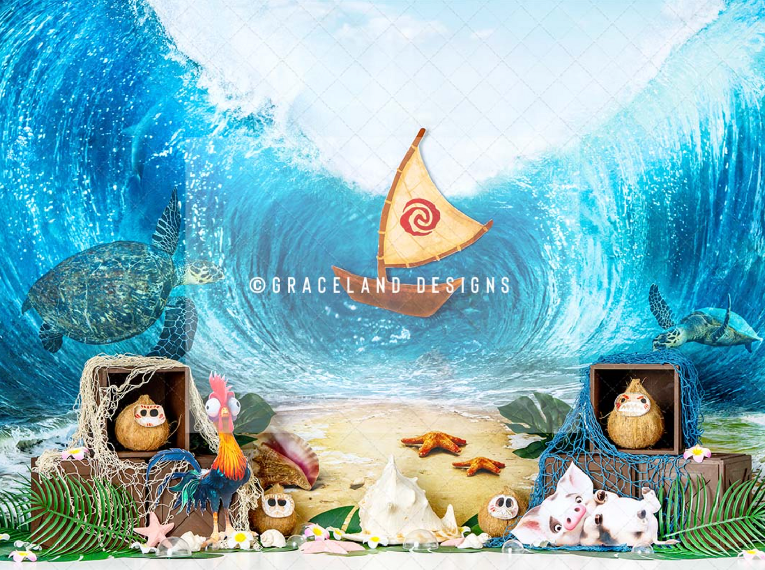 The Ocean Chose Me Moana Cake Smash Spectacular