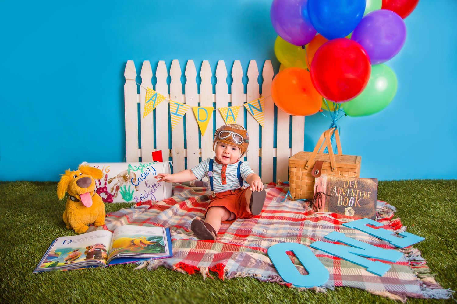 Tampa Baby Photographer- Tampa cake smash baby photographer-"UP" Birthday Cake Smash Session