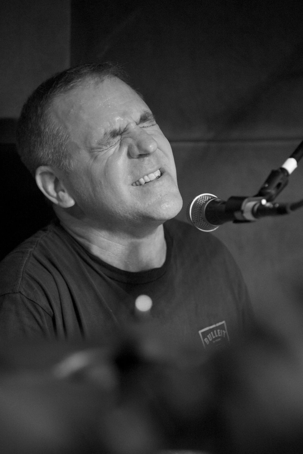 Drummer singing