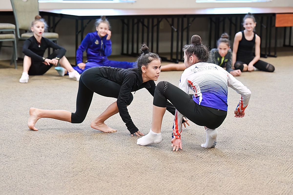 Rhythmic Gymnasts role play exercise