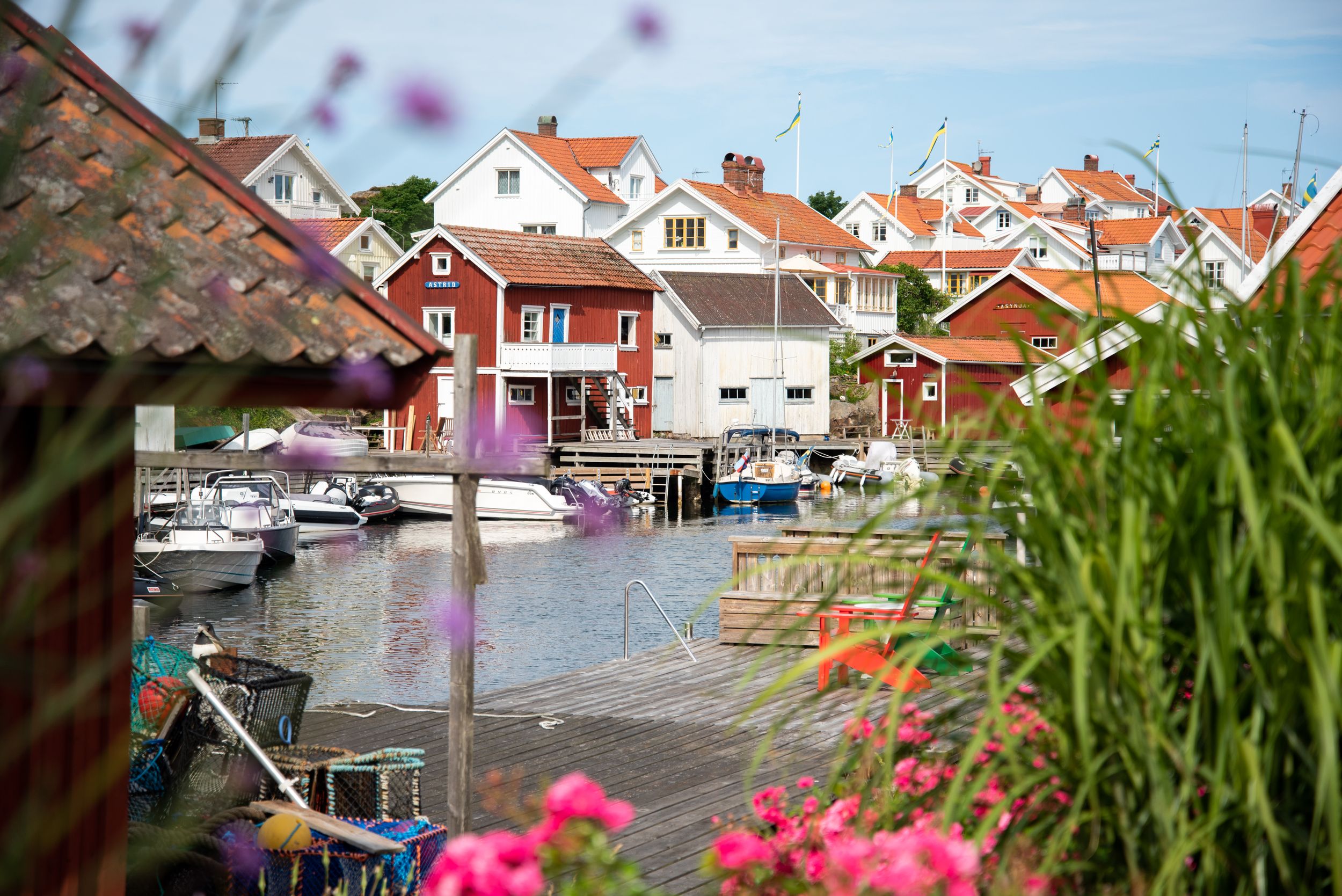 Bild på hamnen i Grundsund