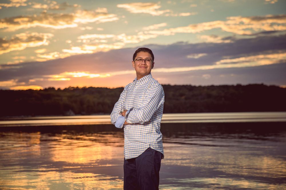 Door County Photographer Senior Guy Sunset Egg Harbor, Wi