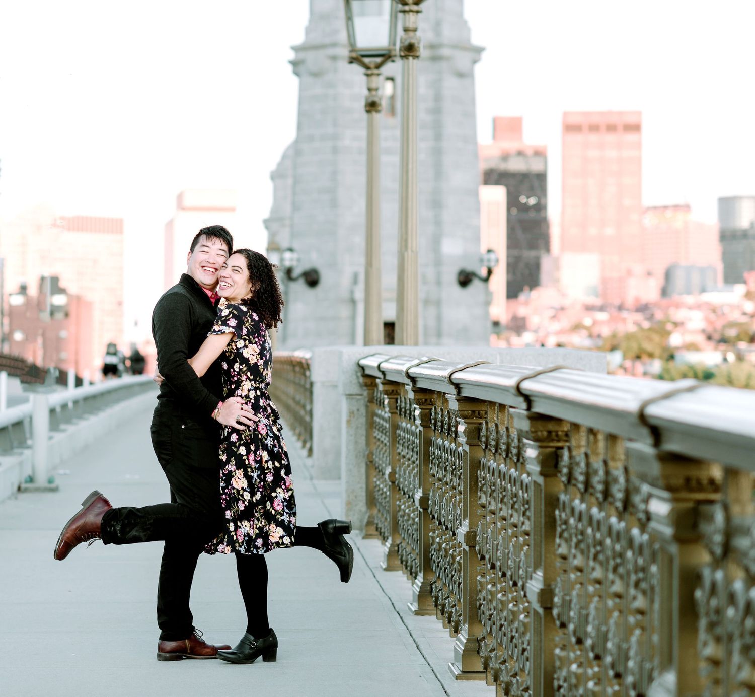 Melodie + Kevin Engagement Session at the Charles River Esplanade, Cambridge, MA