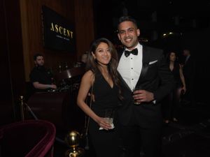 elegant couple at a formal event photographed by Leonard Okpor a new york based professional photographer