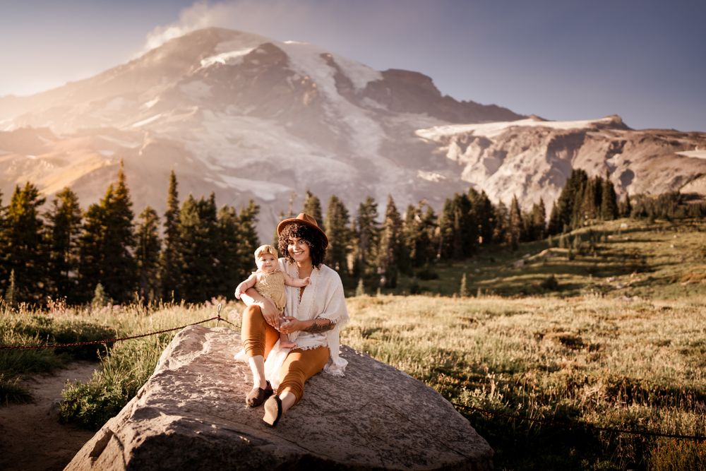 Rainier family portrait session by wander and wild photography