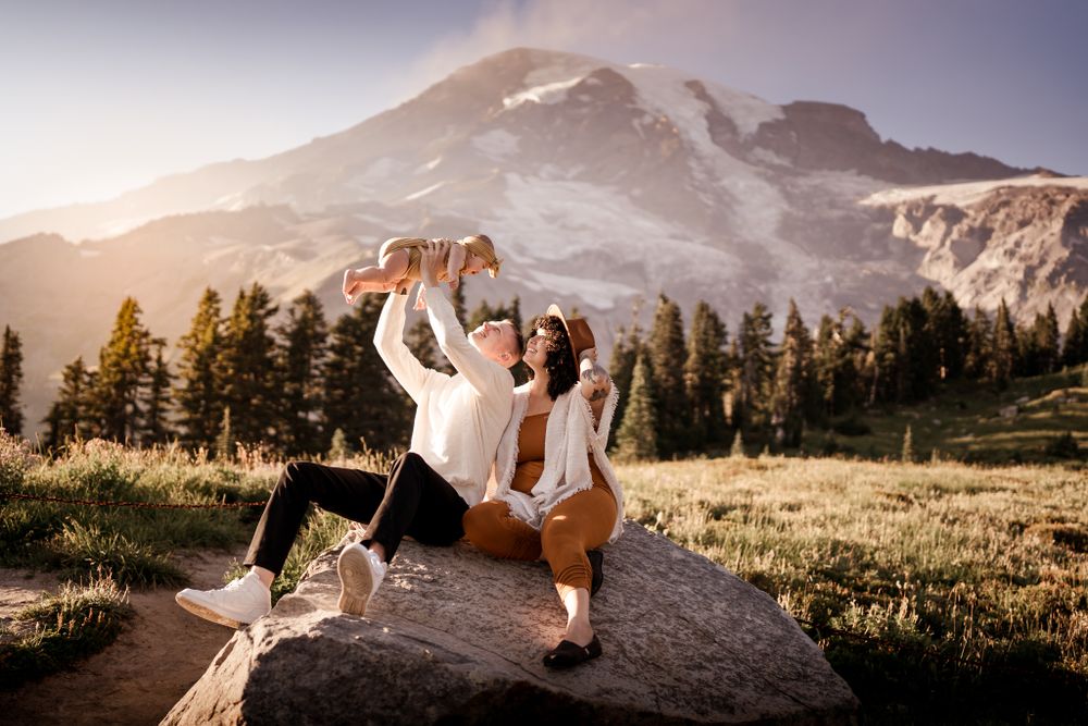 Rainier family portrait session by wander and wild photography