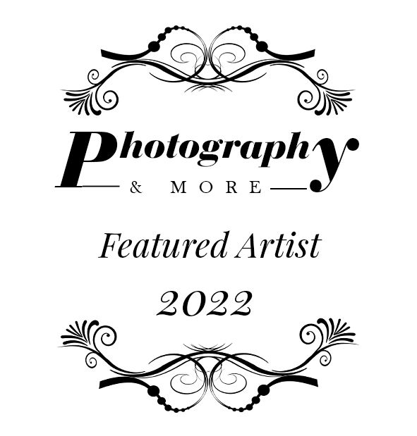 Decorative vintage-style logo design for 'Featured Artist' with ornate flourishes and text in black.