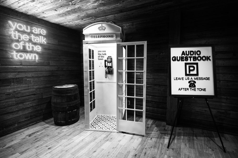 Audio Guestbook Phone booth at Cornerstone theatre Wedding