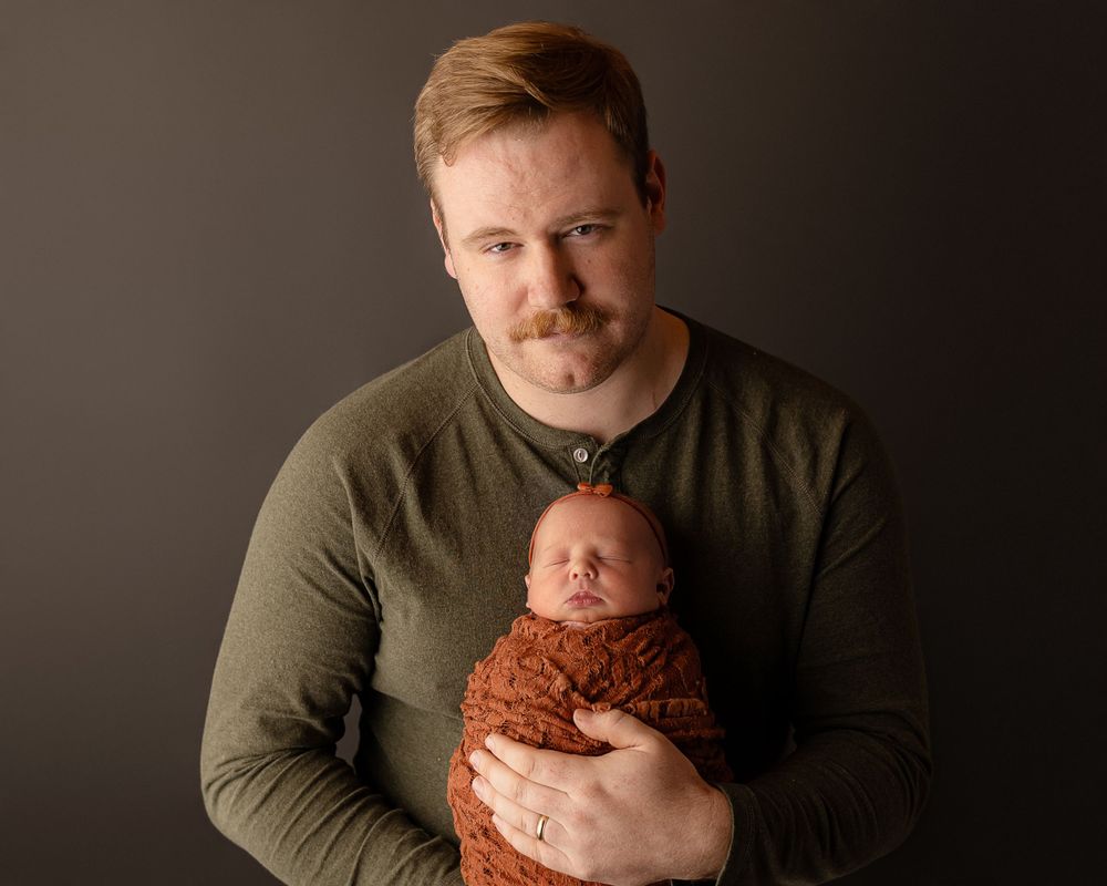 Professional newborn photo - with dad