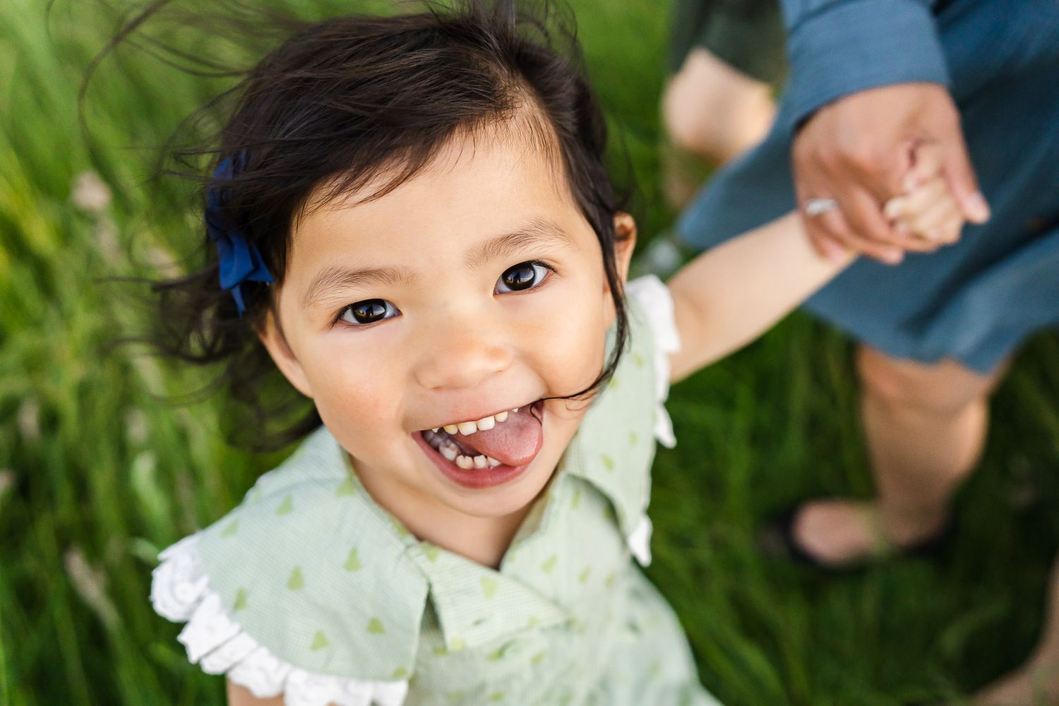 Candid smile from little girl at Discovery Park