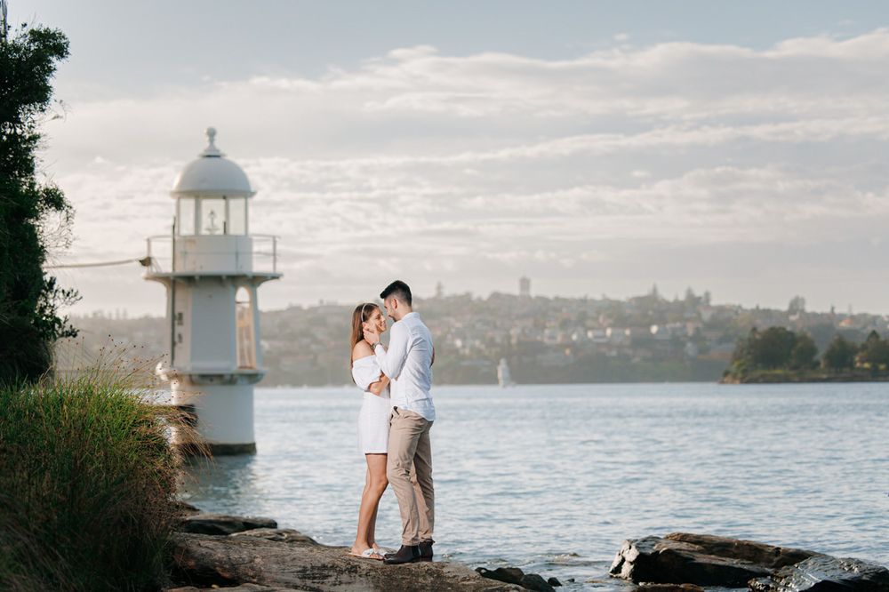couple engagement photos during sunrise