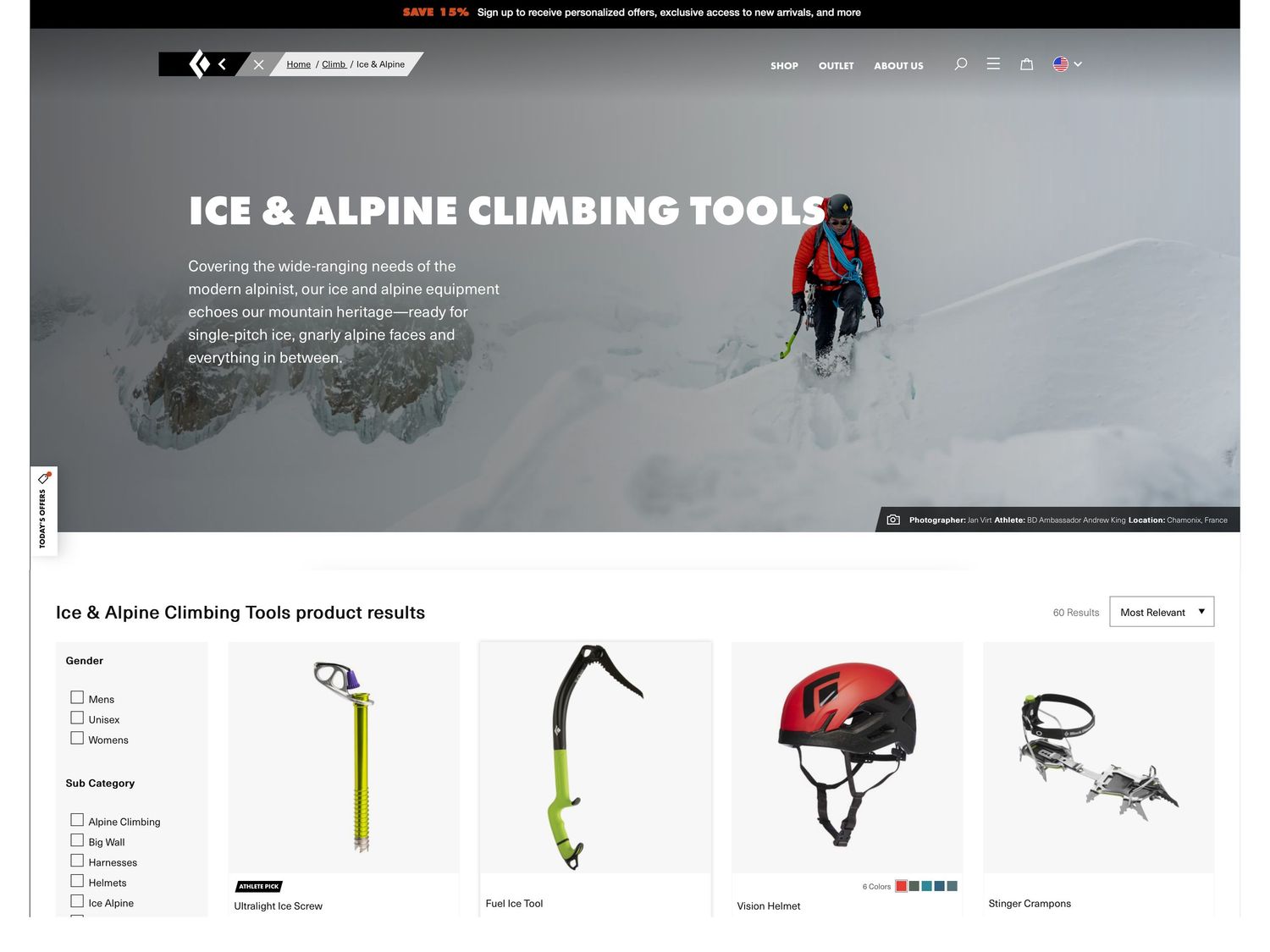 Andrew King in Chamonix for Black Diamond - photo Jan Virt
