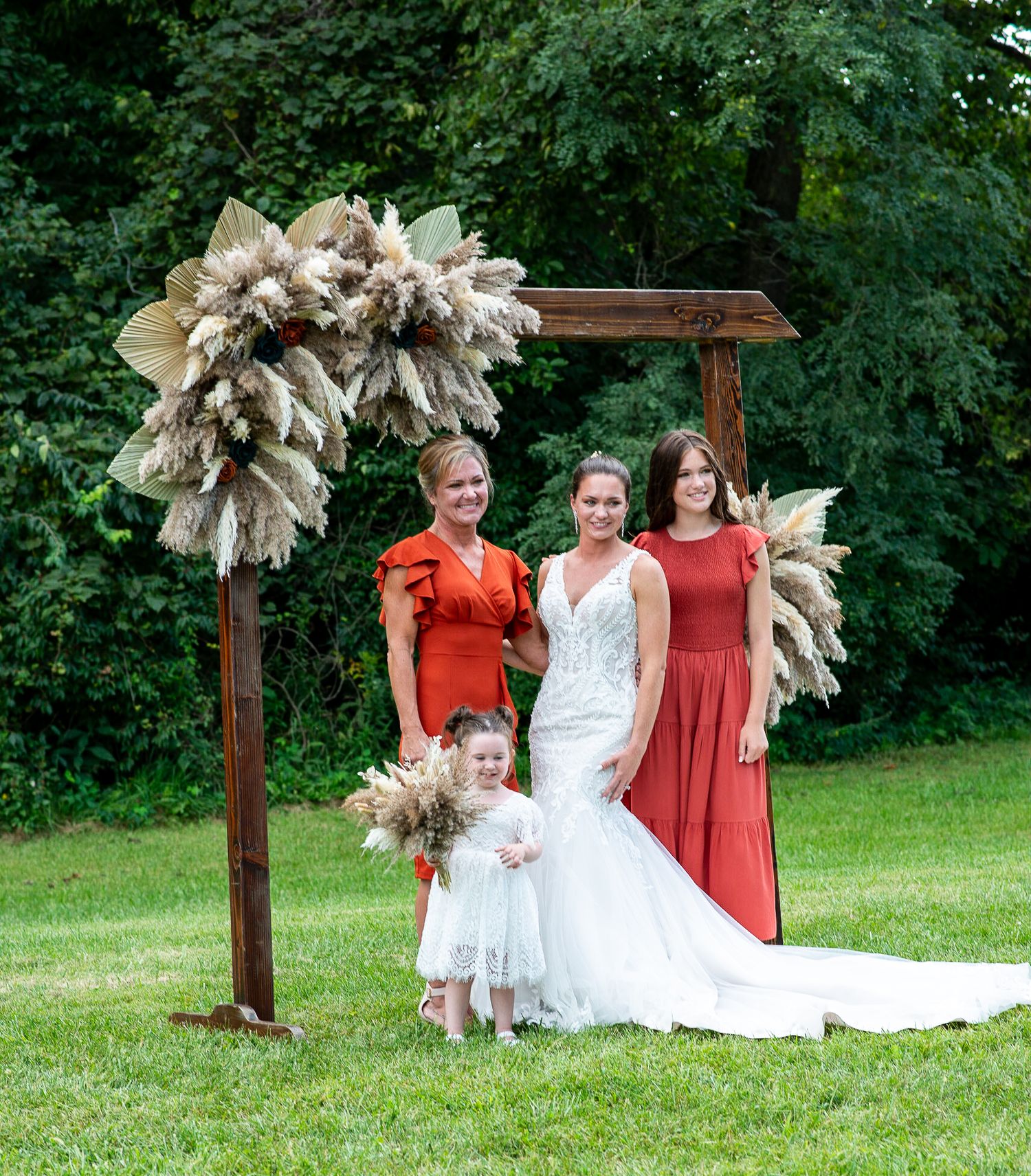Three generations of spectacular ladies - after the ceremony.