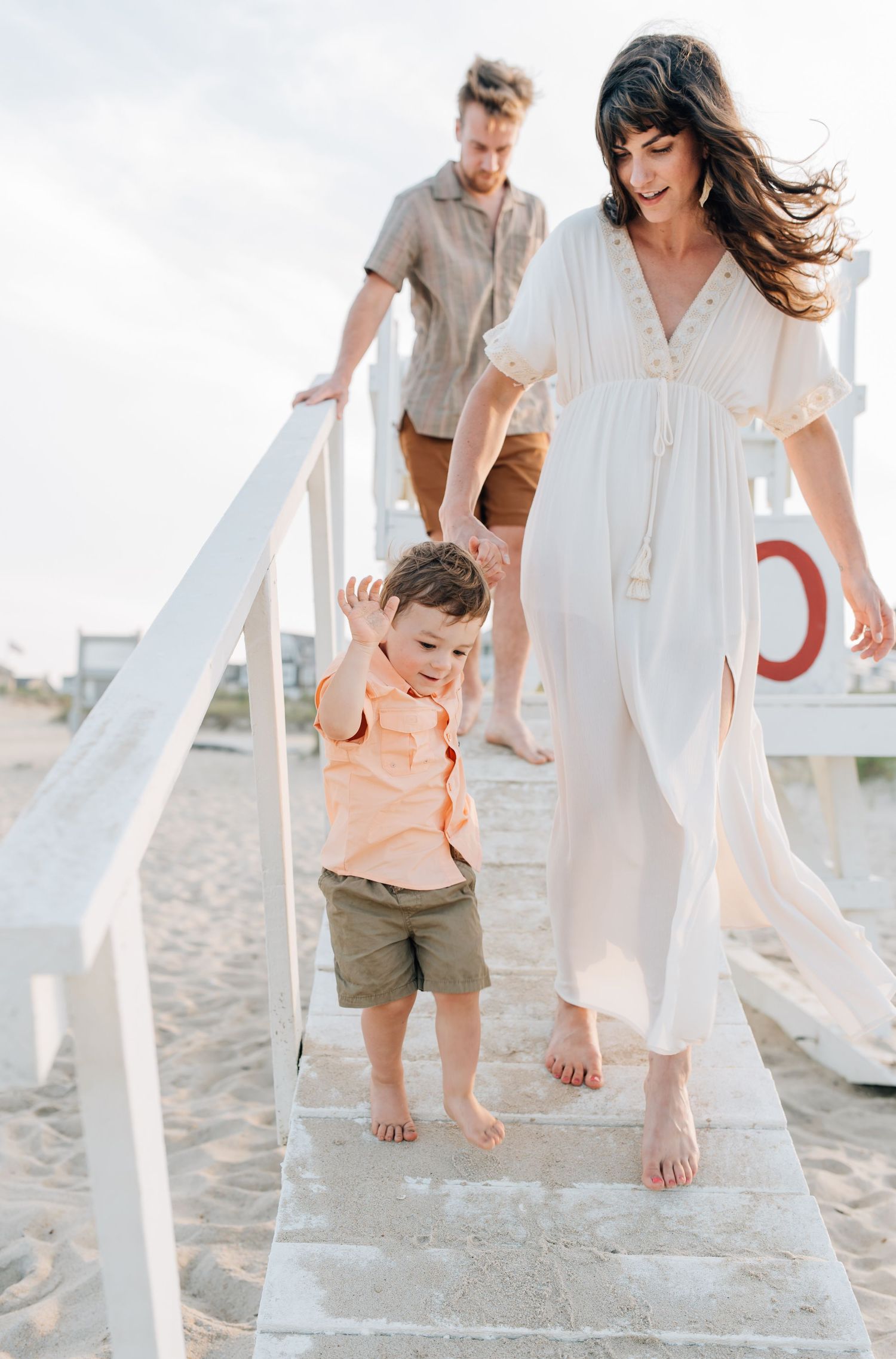A North Carolina family photography beach session documented by Monmouth County newborn and family photographer, Lauren Marie Photography.