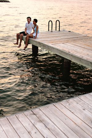 summer evening on wharf