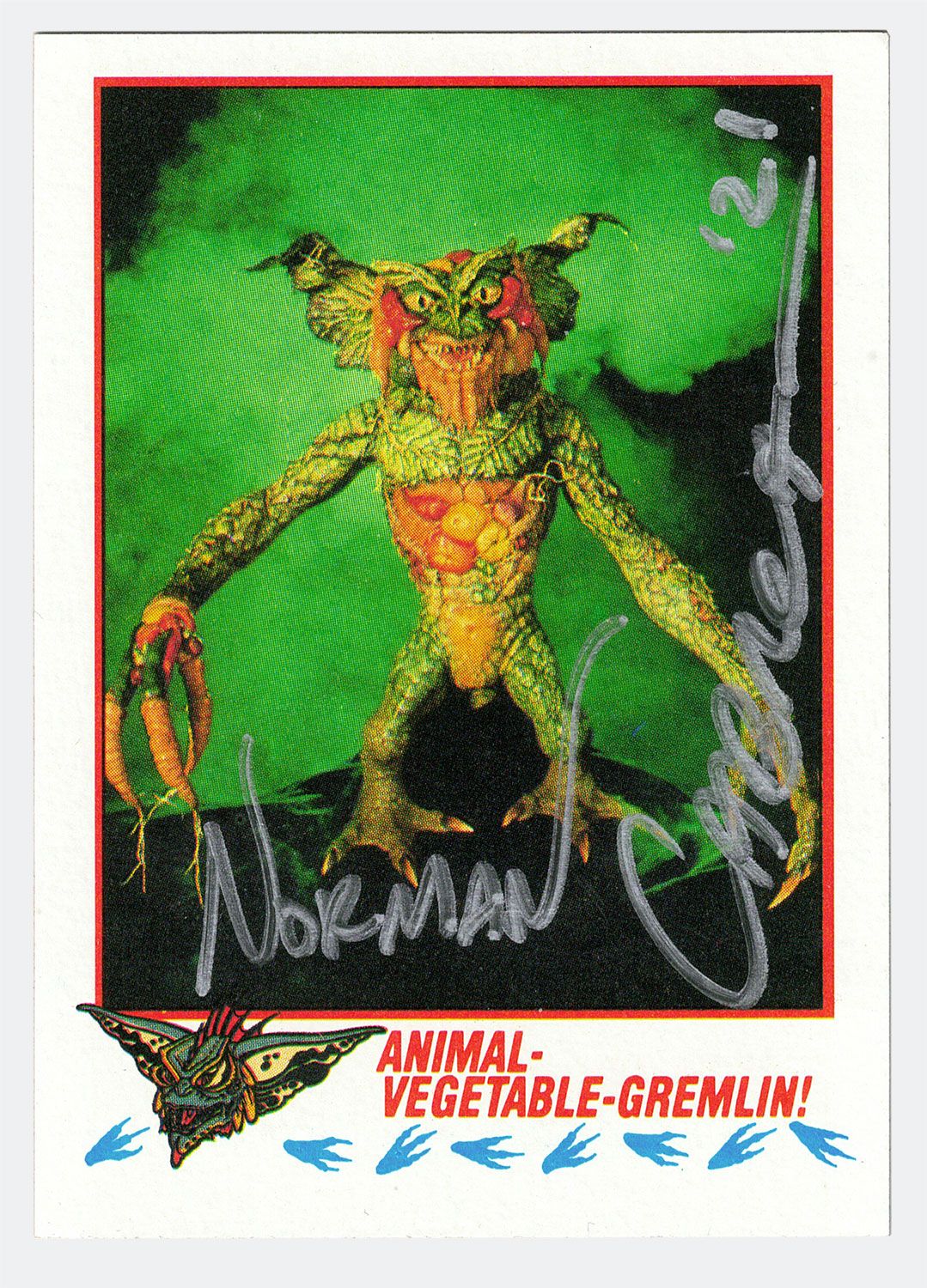 Signed Gremlins 2 movie trading card