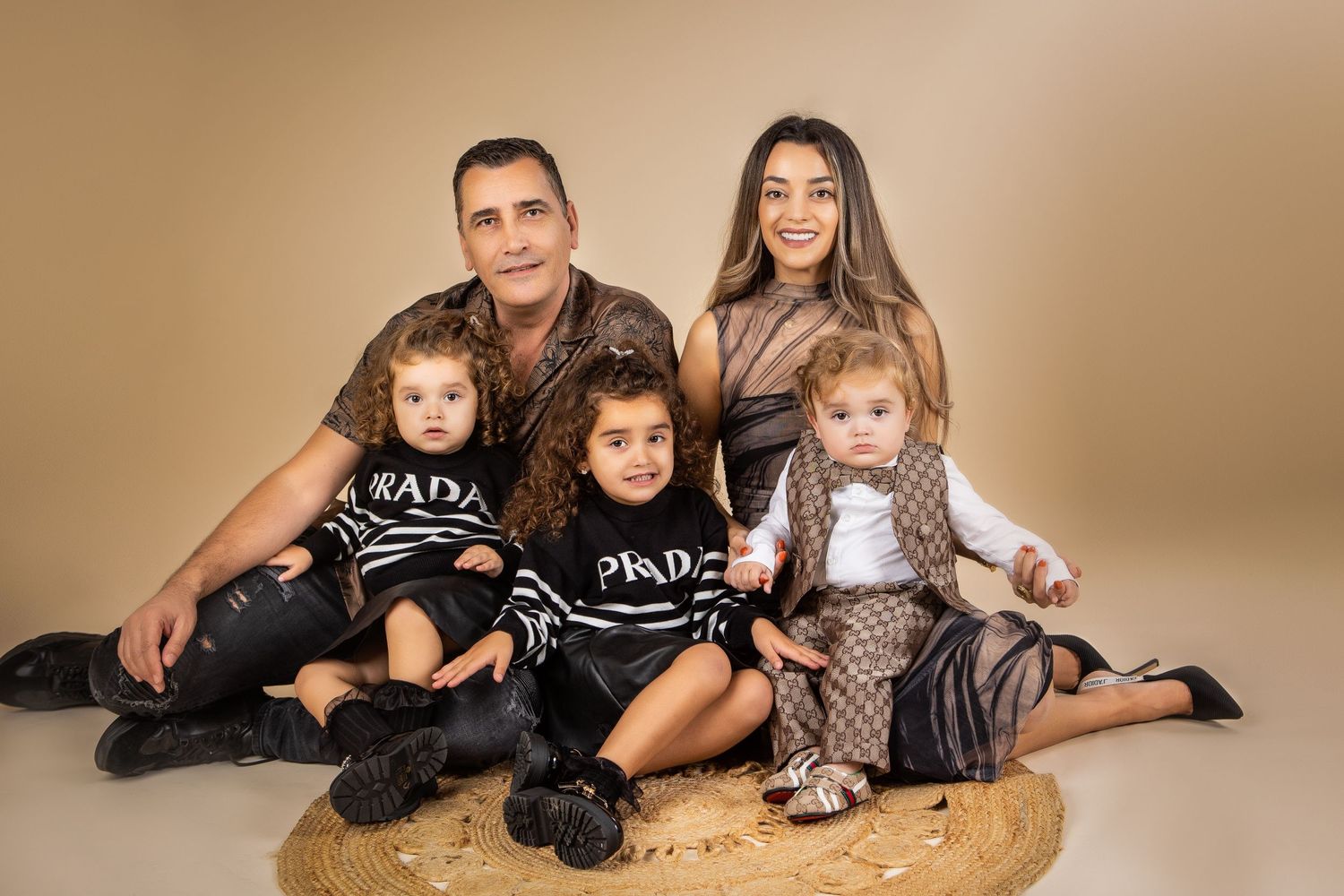 family of five people