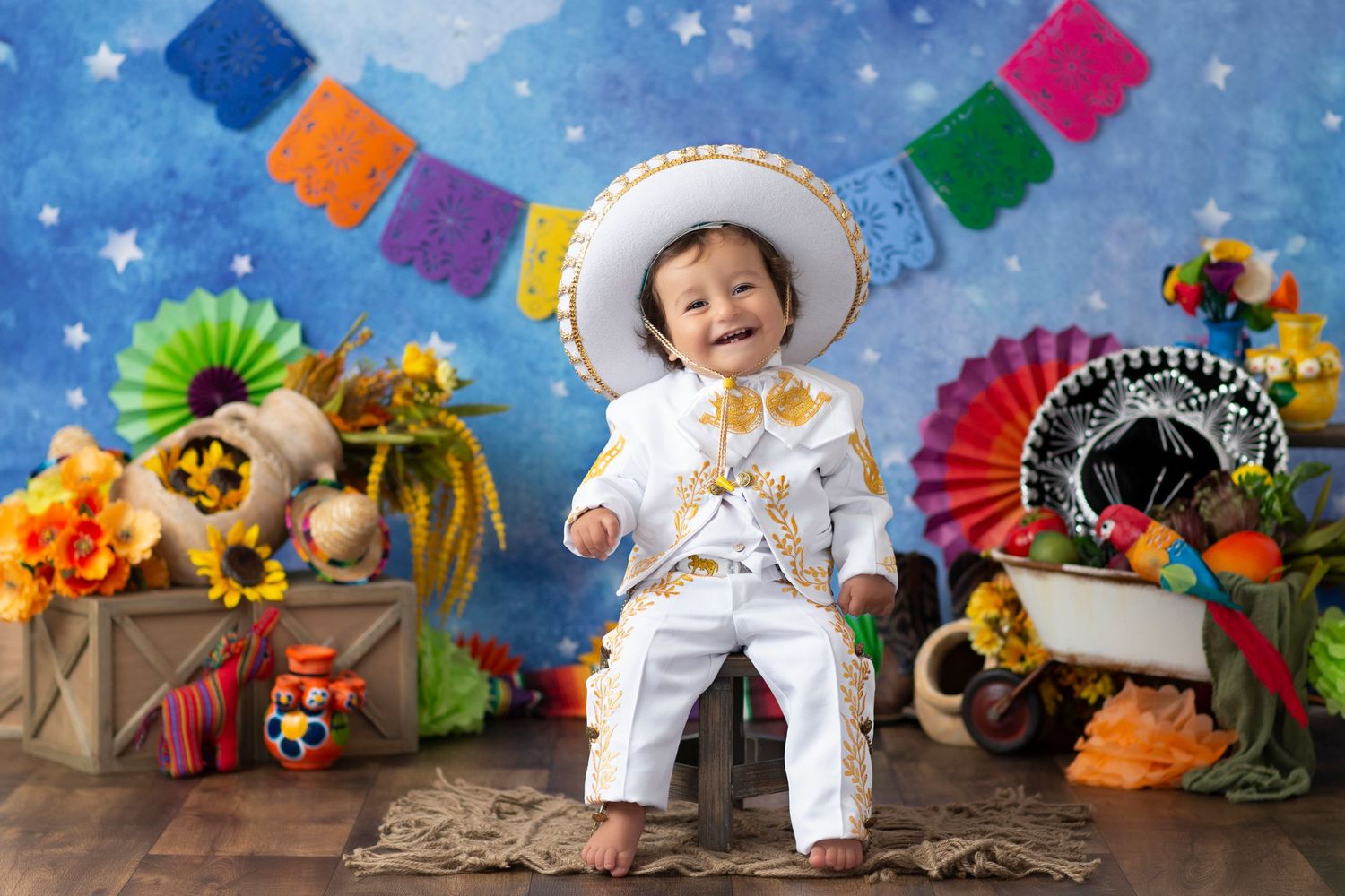 cinco de mayo sombrero cake smash, baby boy first birthday photoshoot, los angeles california, best photographer