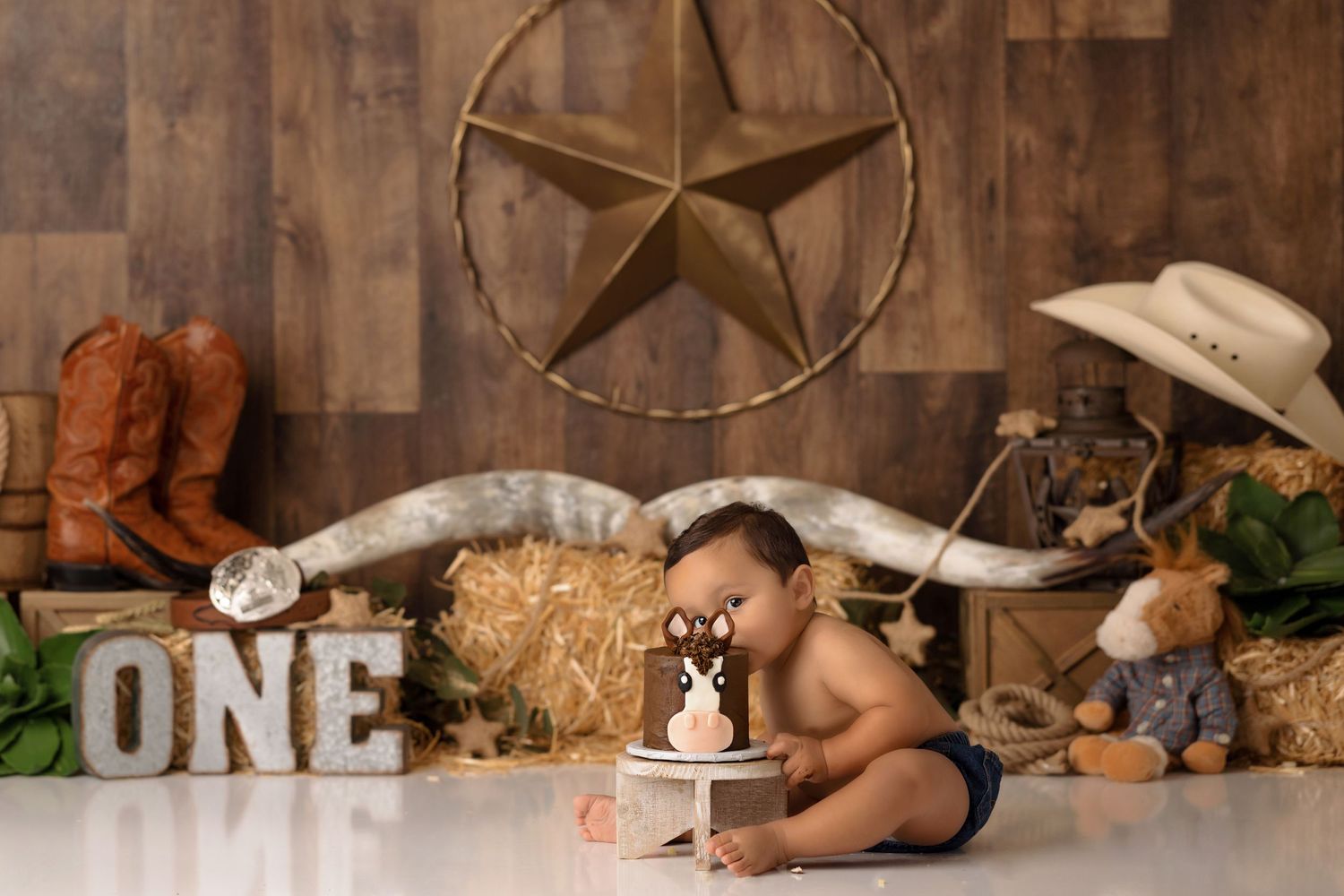 western my first rodeo, cowboy cake smash, baby first birthday photoshoot, los angeles california, best photographer.