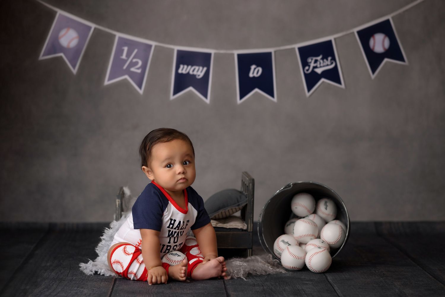 halfway to one first cake smash, baby boy milestone photoshoot, los angeles california, best photographer