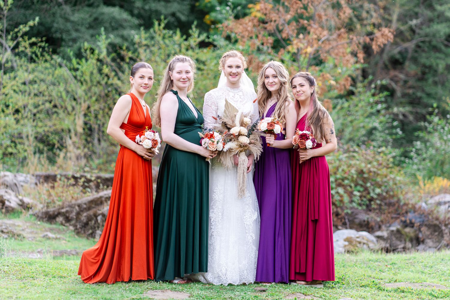 bride and her bridesmaids portrait