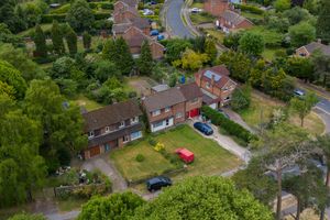 Drone shot of residential houses
