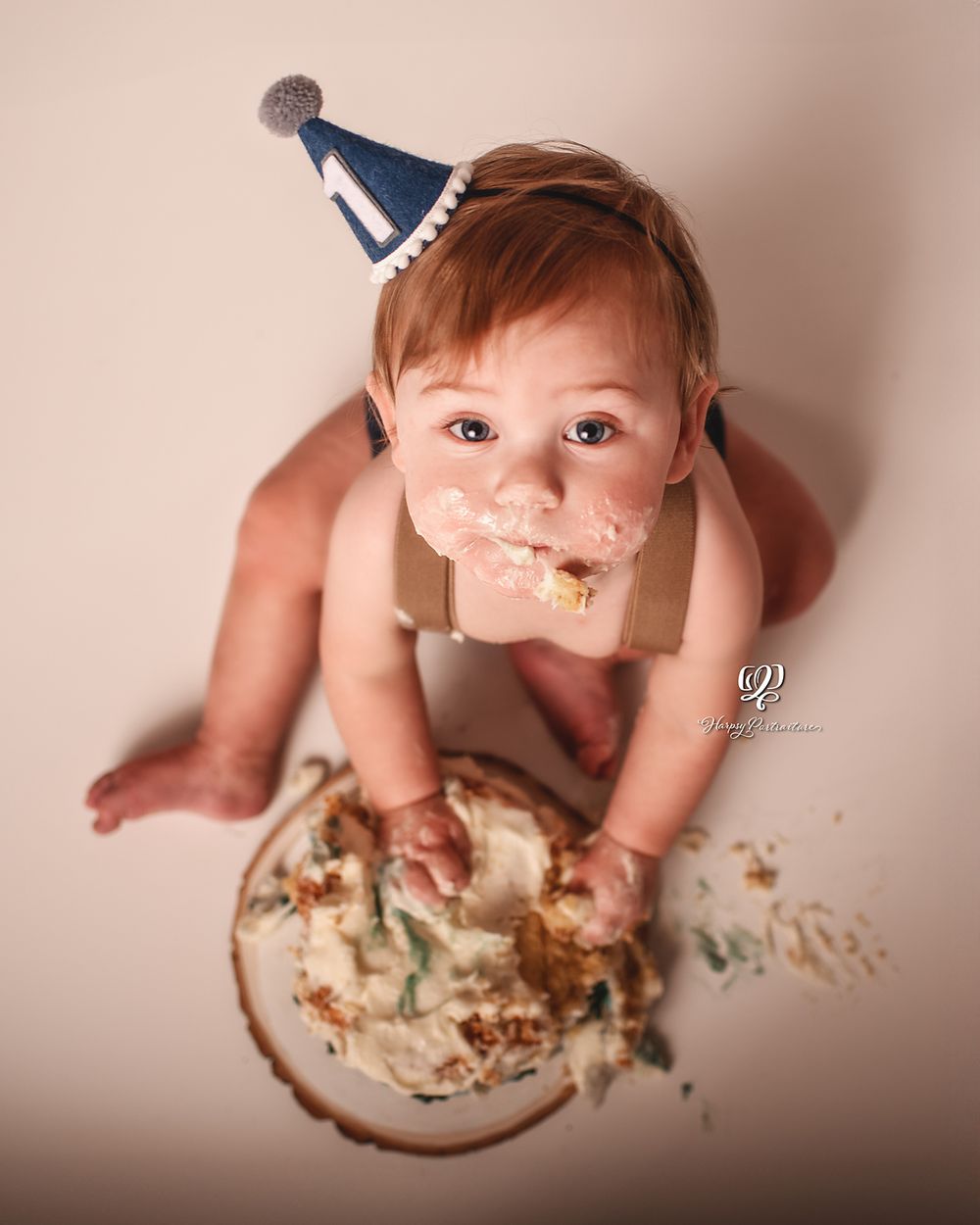 Baby boy birthday photoshoot Cake Smash session best photographer Lexington, SC; children's 1st bday photoshoot Lex SC