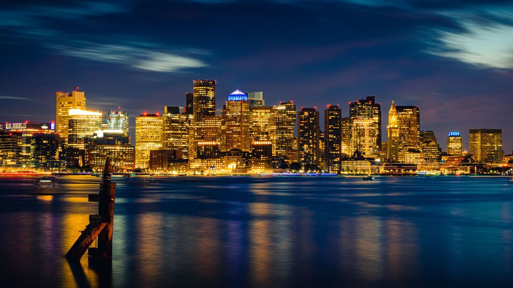 Downtown Boston, Massachusetts from Boston Harbor
