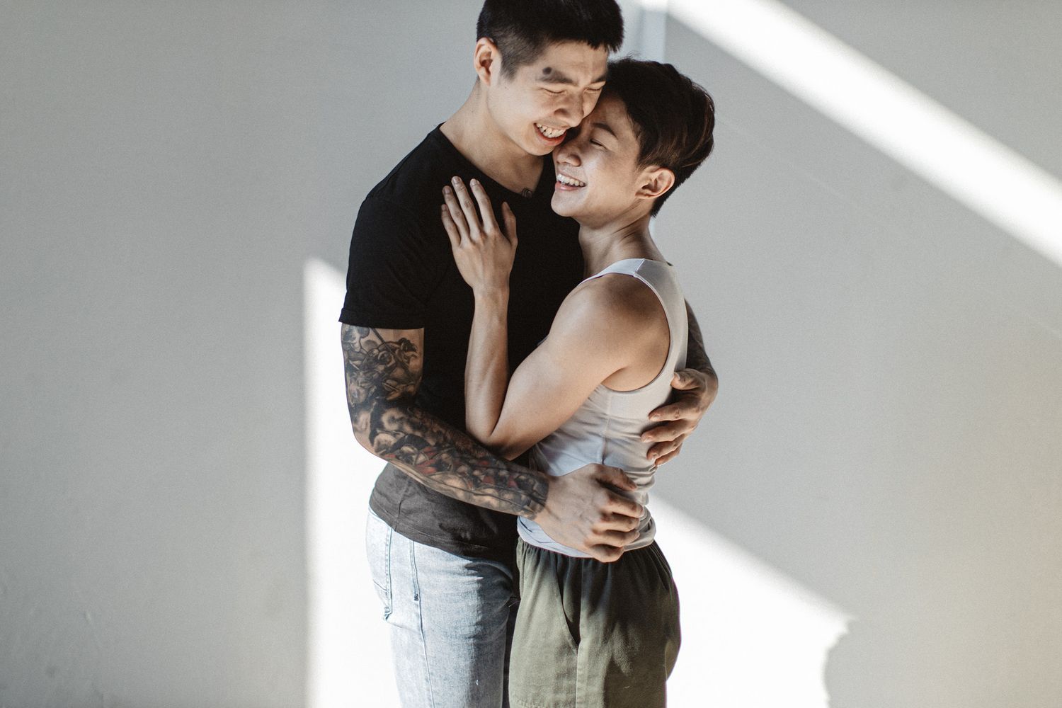 engagement portrait in a minimalist approach