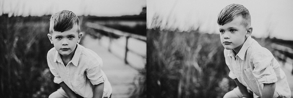 Side-by-side black and white portraits showing contemplative expressions.