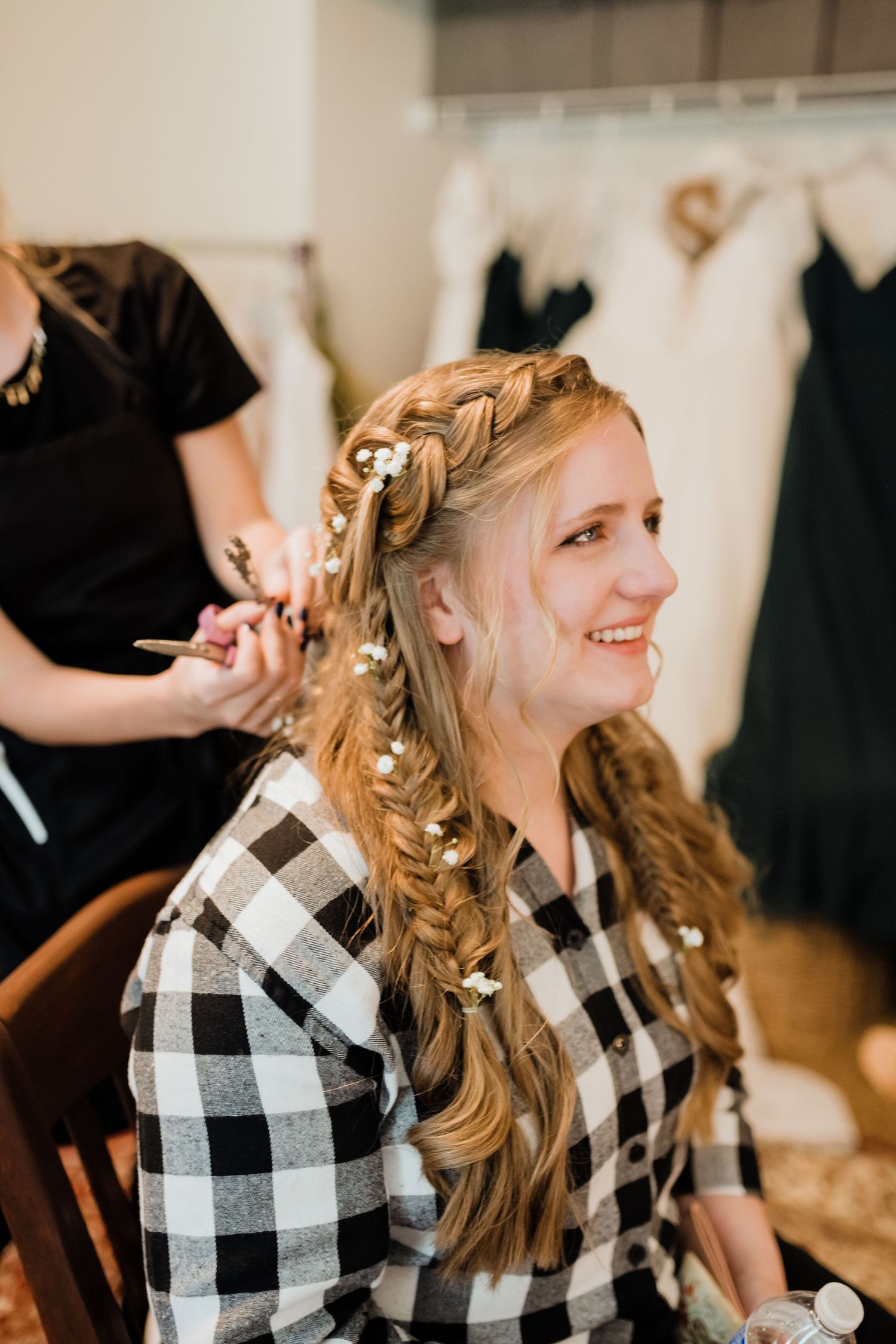 Bride Getting Ready Intimate Backyard Wedding: Olalla Washington