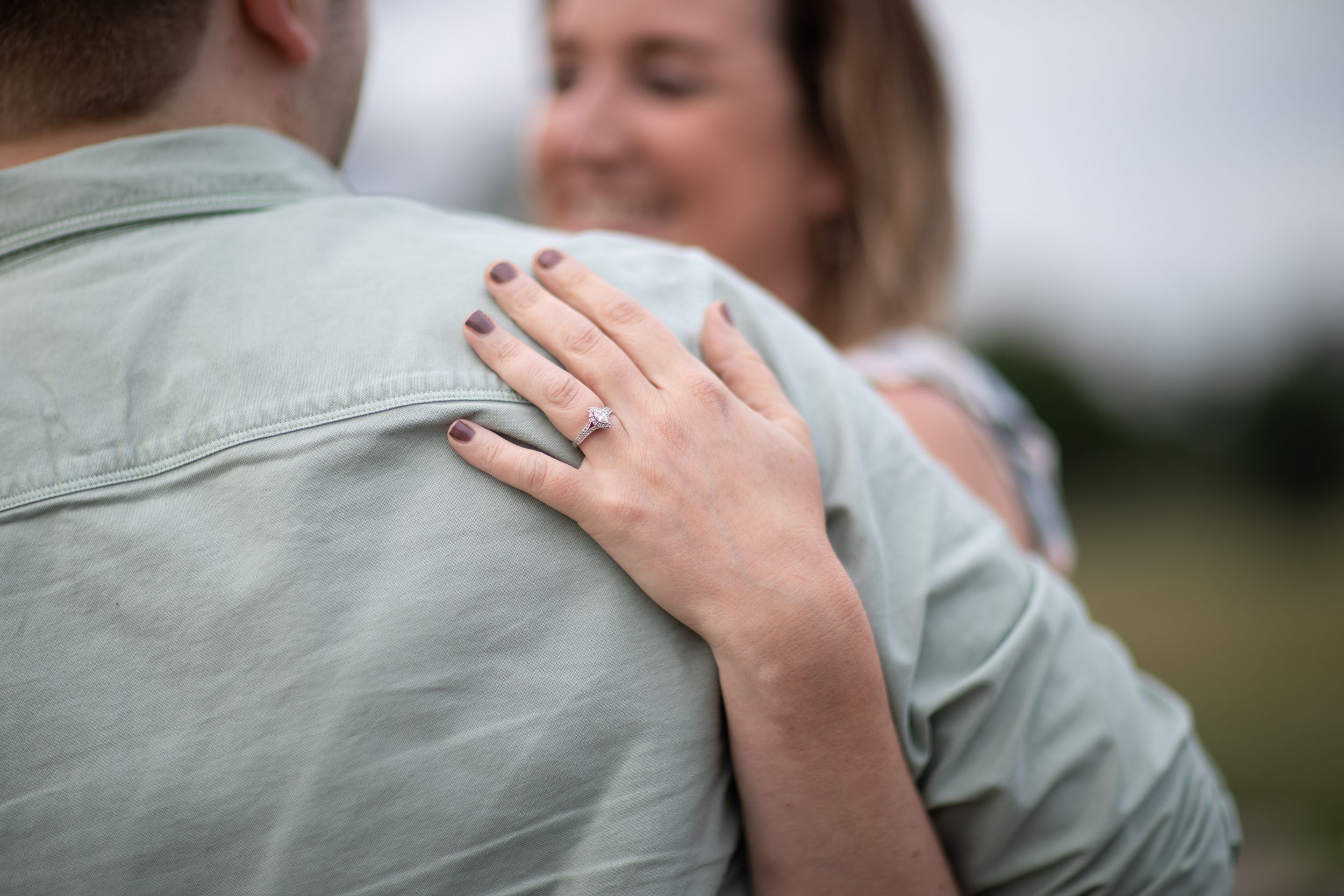 engagement ring at pre wedding engagement photoshoot