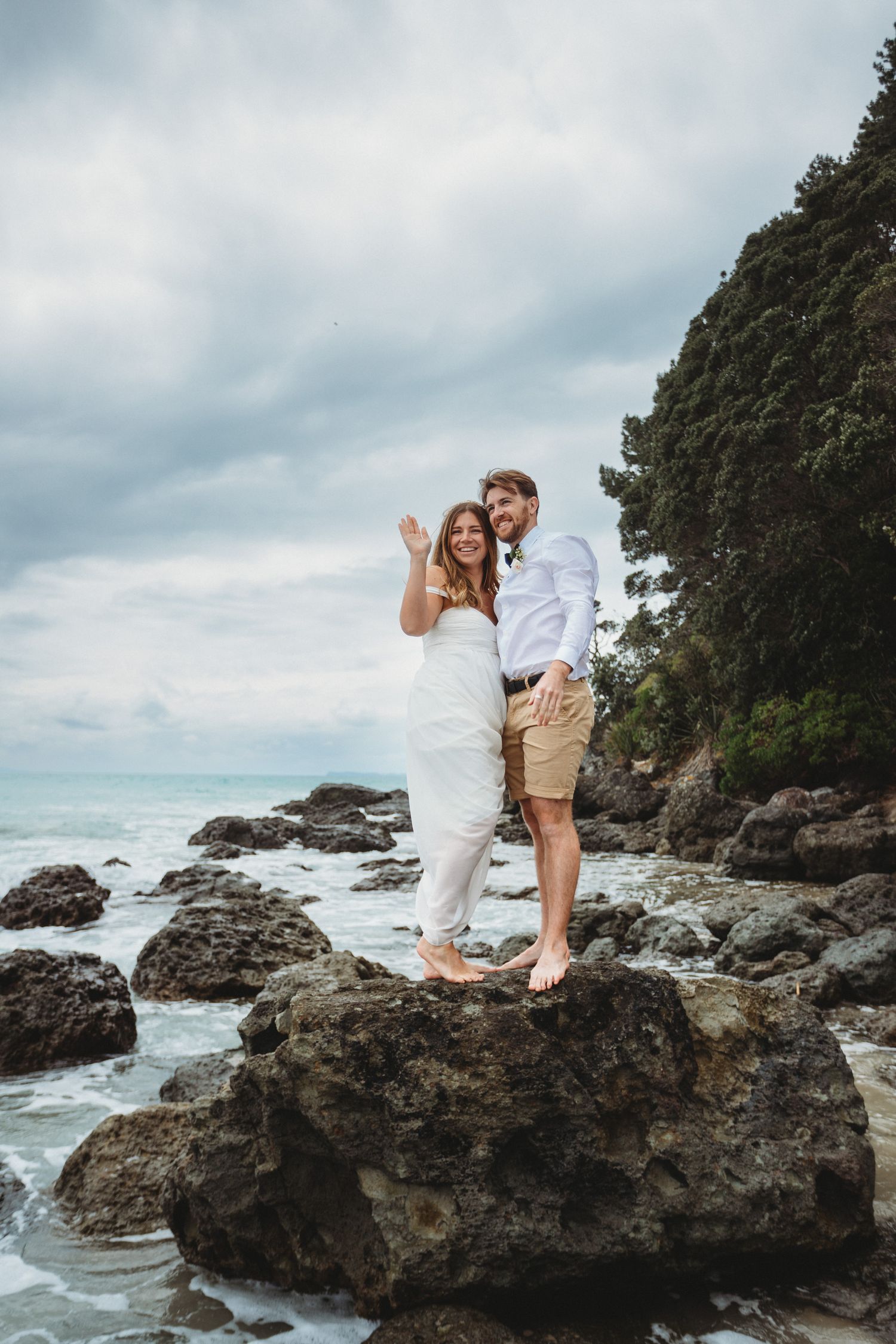 Whangapoua beach wedding in Coromandel by wedding photographer Jenna James