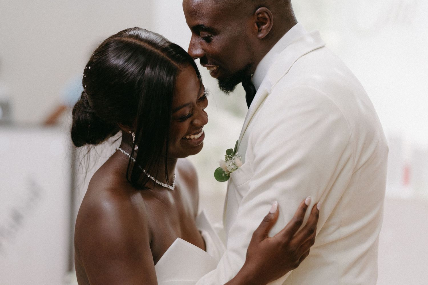 Bride and groom captured by wedding photographer in London, UK