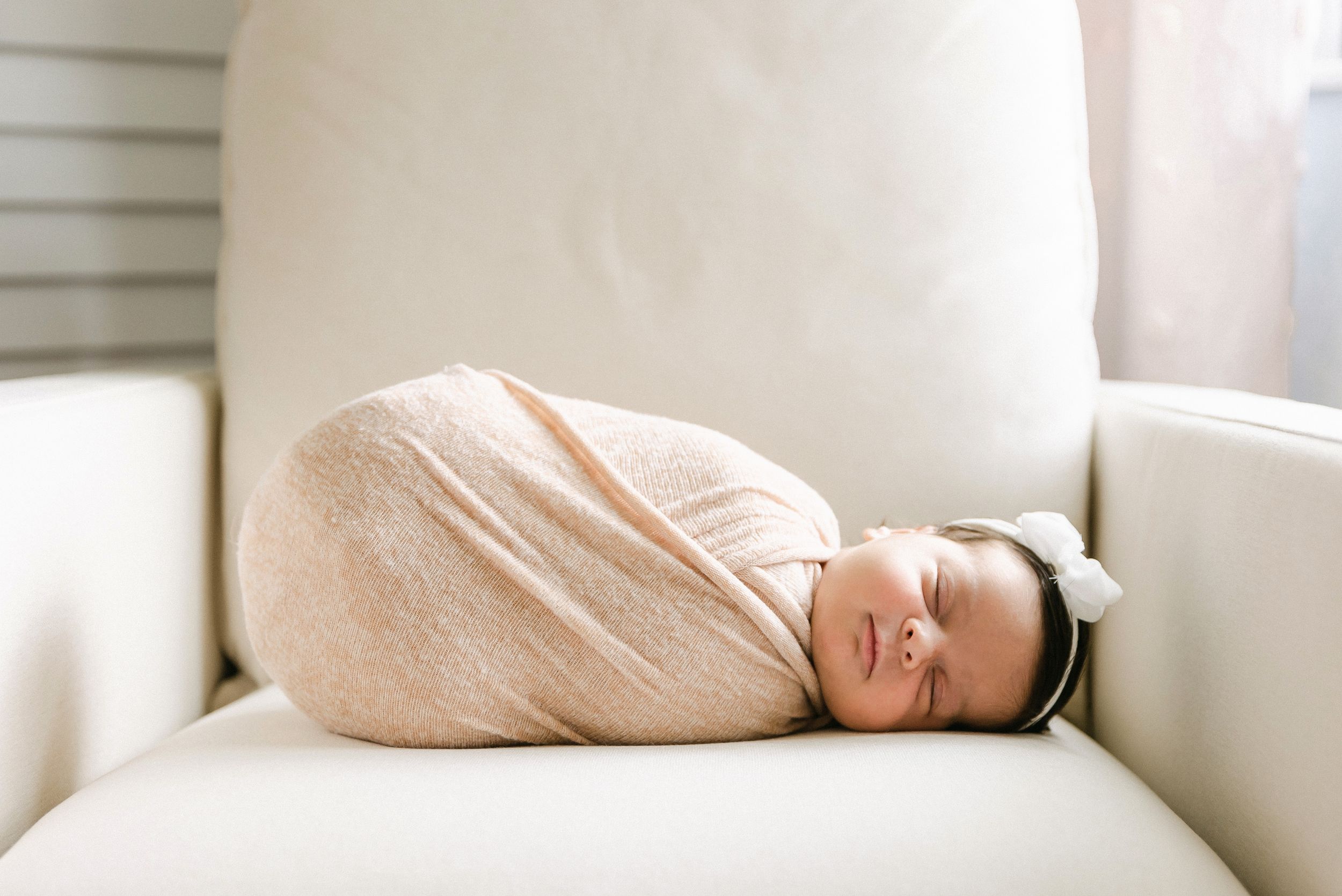 wrapped newborn, nursery