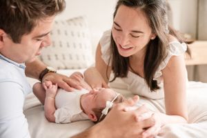 candid newborn
