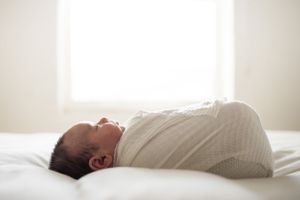 wrapped newborn